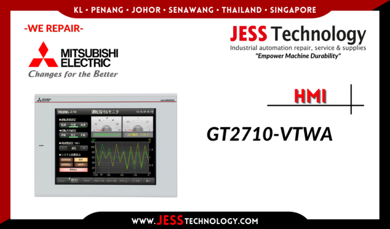 Repair MITSUBISHI HMI GT2710-VTWA Malaysia, Singapore, Indonesia, Thailand, Brunei