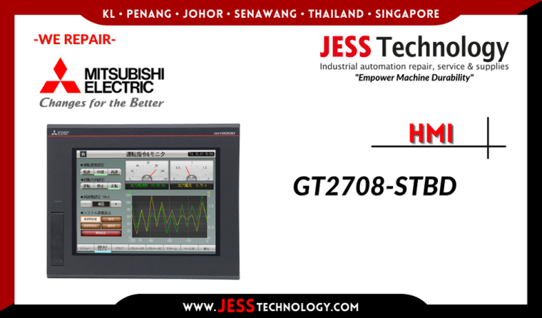 Repair MITSUBISHI HMI GT2708-STBD Malaysia, Singapore, Indonesia, Thailand, Brunei