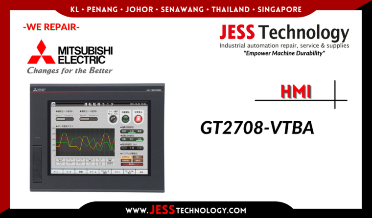 Repair MITSUBISHI HMI GT2708-VTBA Malaysia, Singapore, Indonesia, Thailand, Brunei