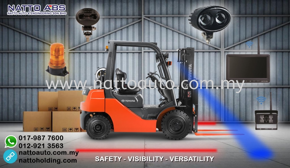 forklift safety warning system & wireless camera