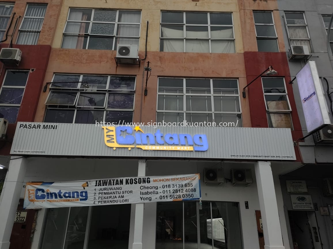 MY BINTANG ALUMINIUM PANEL 3D LED BOX UP SIGNAGE