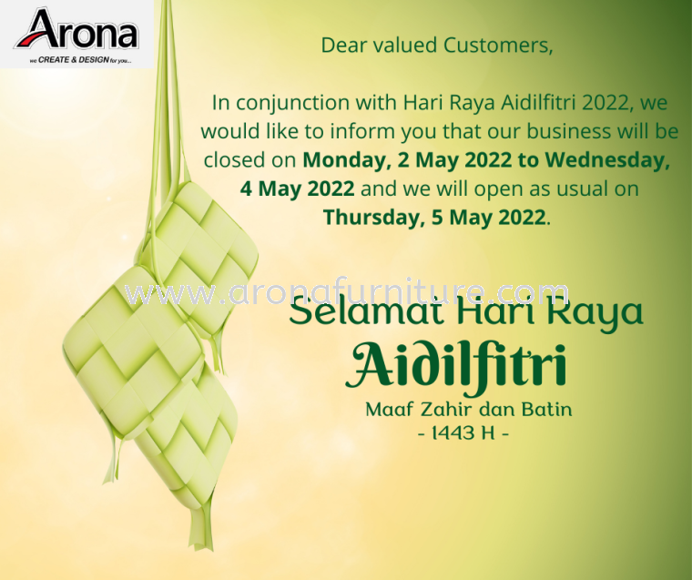 Hari Raya Holiday Notice