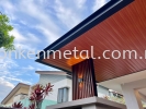 ACP with Woodgrain Aluminium Strips Ceiling Premium Ceiling Awning  Aluminium Strips Ceiling