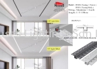 19110 | 19111 (1M 2M 3M) (BK SV) RECESSED ALUMINIUM(PLASTER CEILING) Led Aluminium Profile