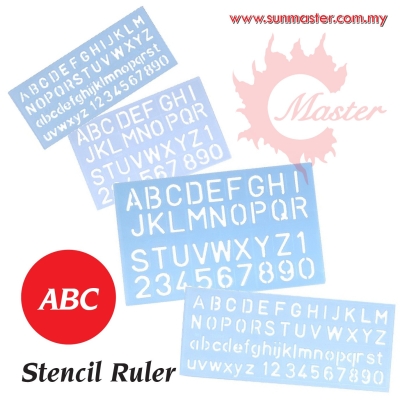 English Alphabet Stencil Ruler