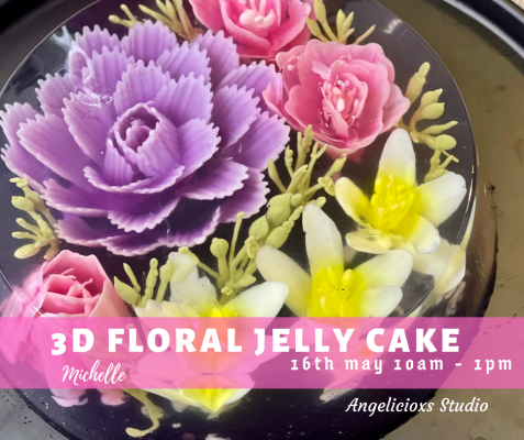 3D Jelly Floral Cake