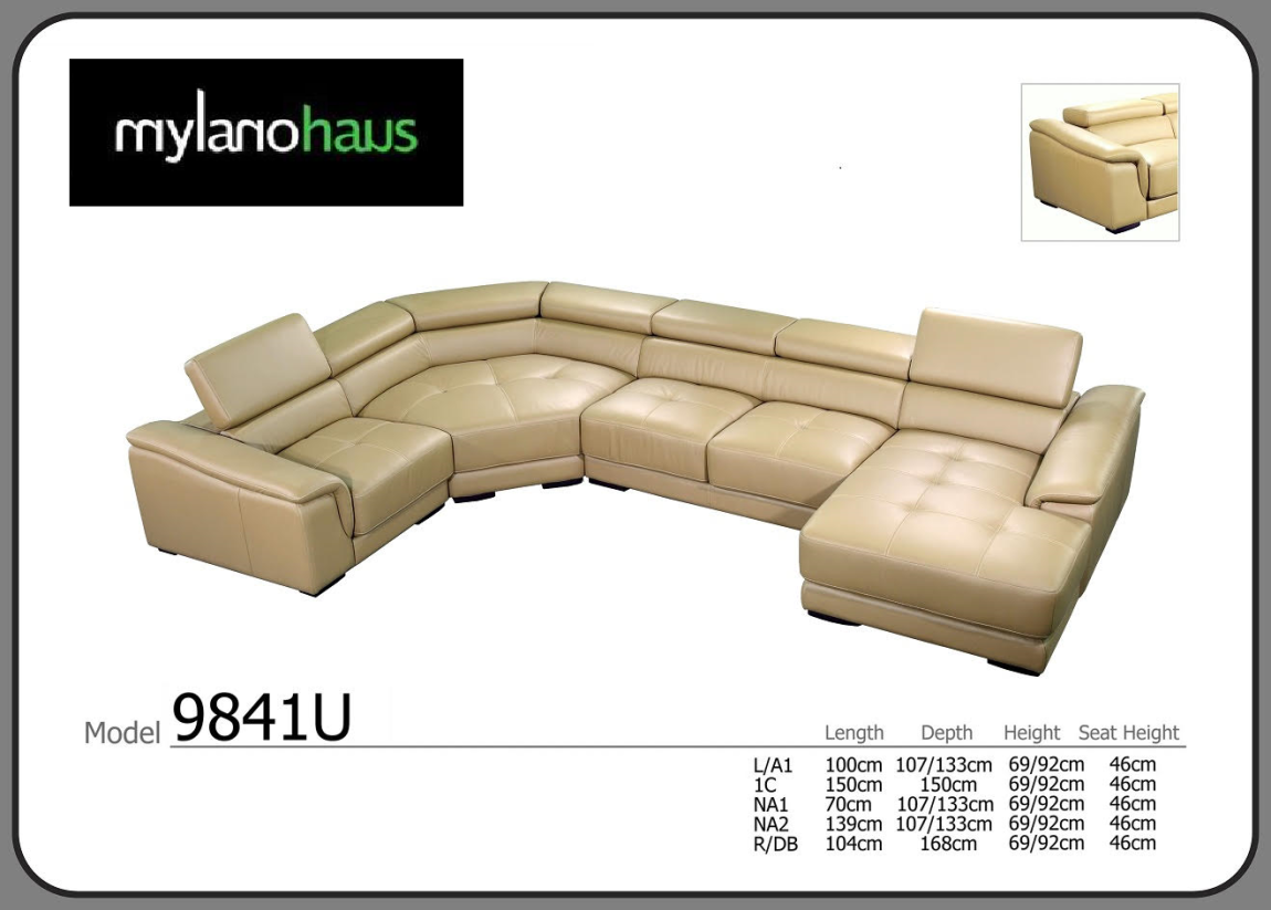 9841U M Corner Sofa Sofa Furniture Choose Sample / Pattern Chart