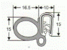 PW 054 - 15X10 EPDM PINCHWELD SIDE BULB (50M) Pinchweld Door Seal