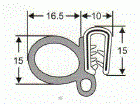 PW 054 - 15X10 EPDM PINCHWELD SIDE BULB (50M)