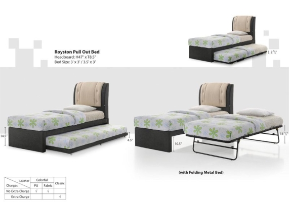 Pull Out Divan Bed POB -ROYSTON Pull Out Bed