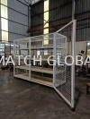 customize moveable metal army cage with plywood shelves  Term Contract