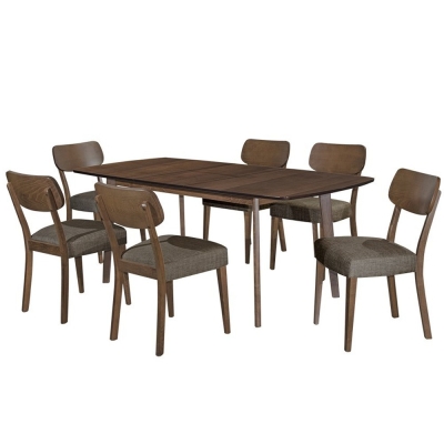 6 Kerusi Set Meja Makan : Graff (1+6) Solid Wood Dining Set