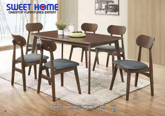 6 Chairs Dining Set : Public-B