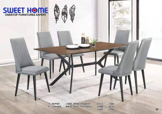 6 Chairs Dining Set : Repide + Joanne