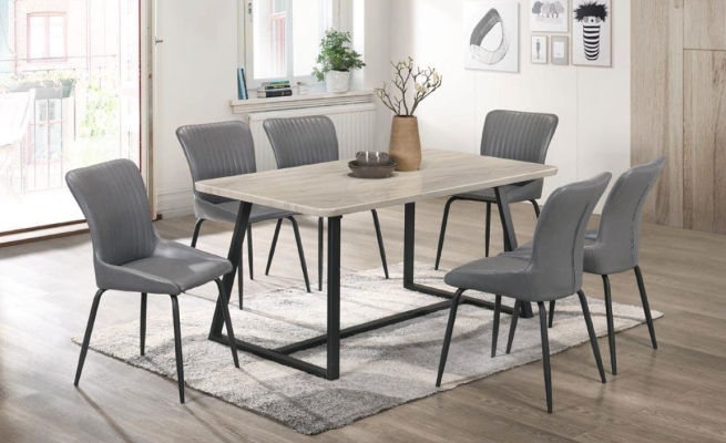 Marble Table Dinning Set Table with Chairs (18)