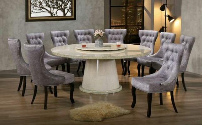 Marble Table Dinning Set Table with Chairs (24)