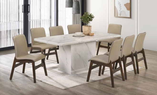 Marble Dining Set with Chairs (126)