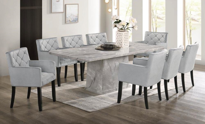 Marble Dining Set with Chairs (94)