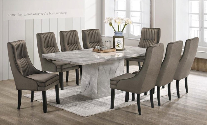 Marble Dining Set with Chairs (95)