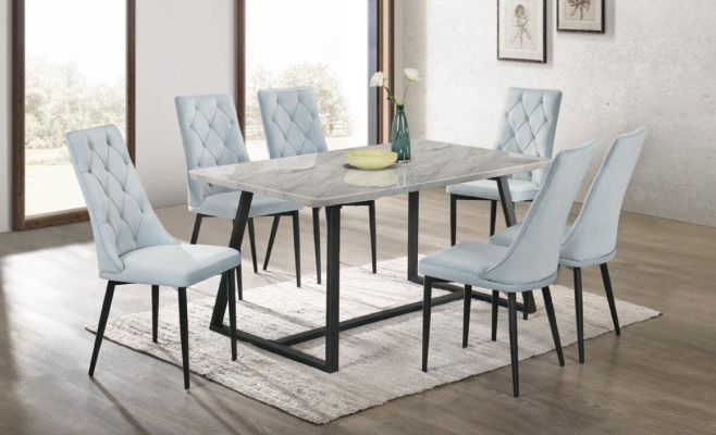 Marble Table Dinning Set Table with Chairs (16)