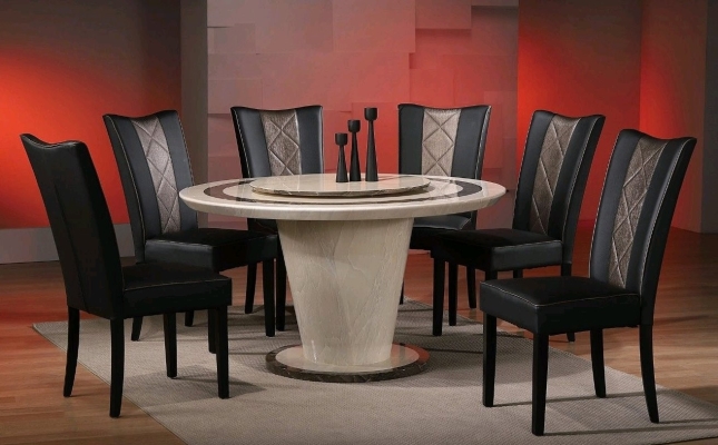 Marble Table Dinning Set Table with Chairs (28)