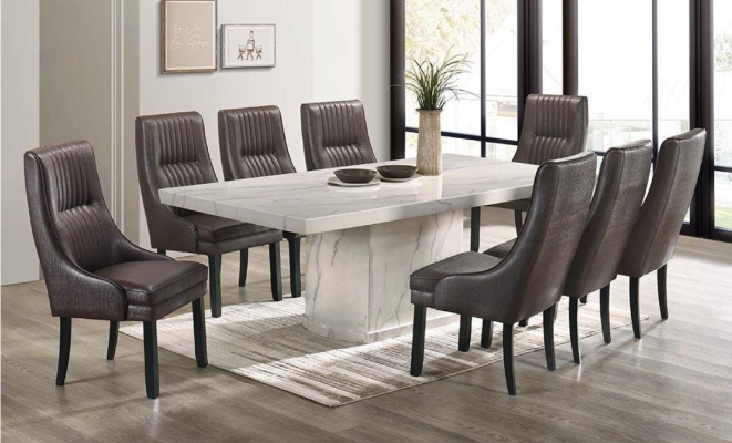 Marble Dining Set with Chairs (113)