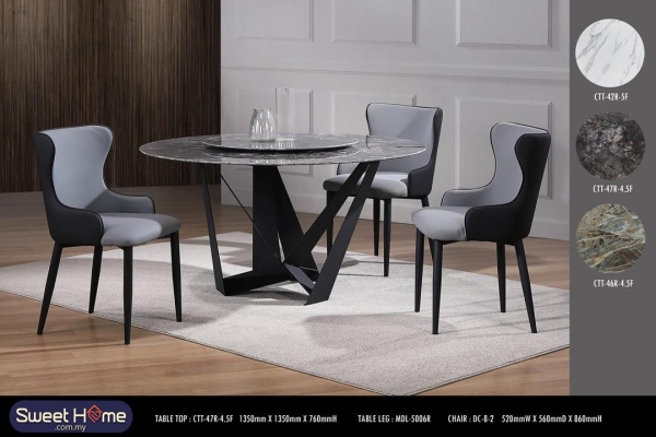 Ceramic Table Dining Set Table with Chairs - 010