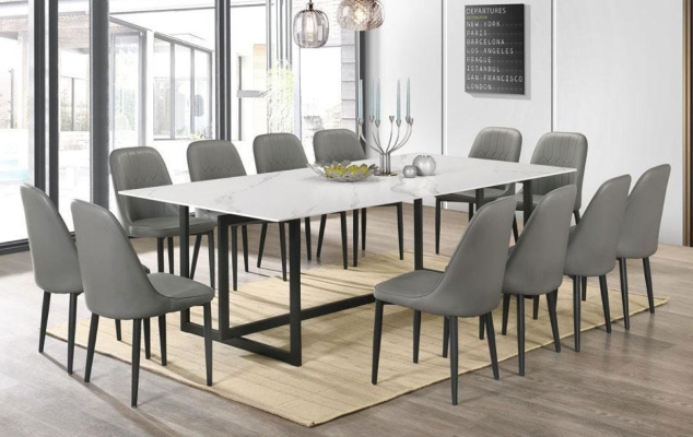 Ceramic Table Dining Set Table with Chairs - 015