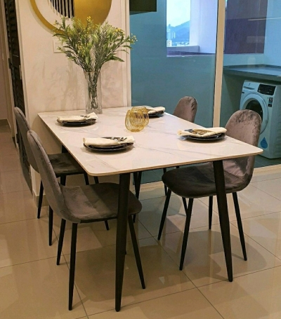 Ceramic Table Dining Set Table with Chairs - 006