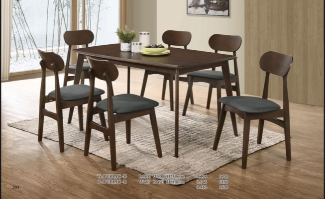 6 Chair Dining Table  - T-PUBLIC B & C-PUBLIC B