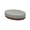 Green Zeolite w. Teak Wood Stone Soap Dish Hotel & Resort Supply