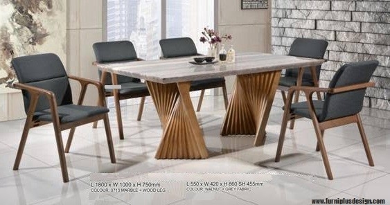 Furniplus Marble Dining -18 Marble Dining Table Set Dining Furniture Choose Sample / Pattern Chart