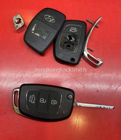 replace hyundai car key control casing