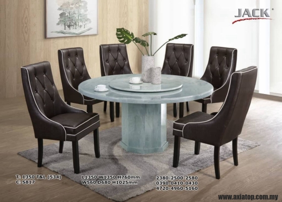 Marble Dining - 1350 T&L (534) + S817