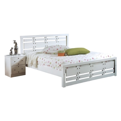 Atop ATN 8666WH King Size Bed Frame