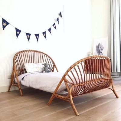 RATTAN SINGLE BED FRAME CARROL