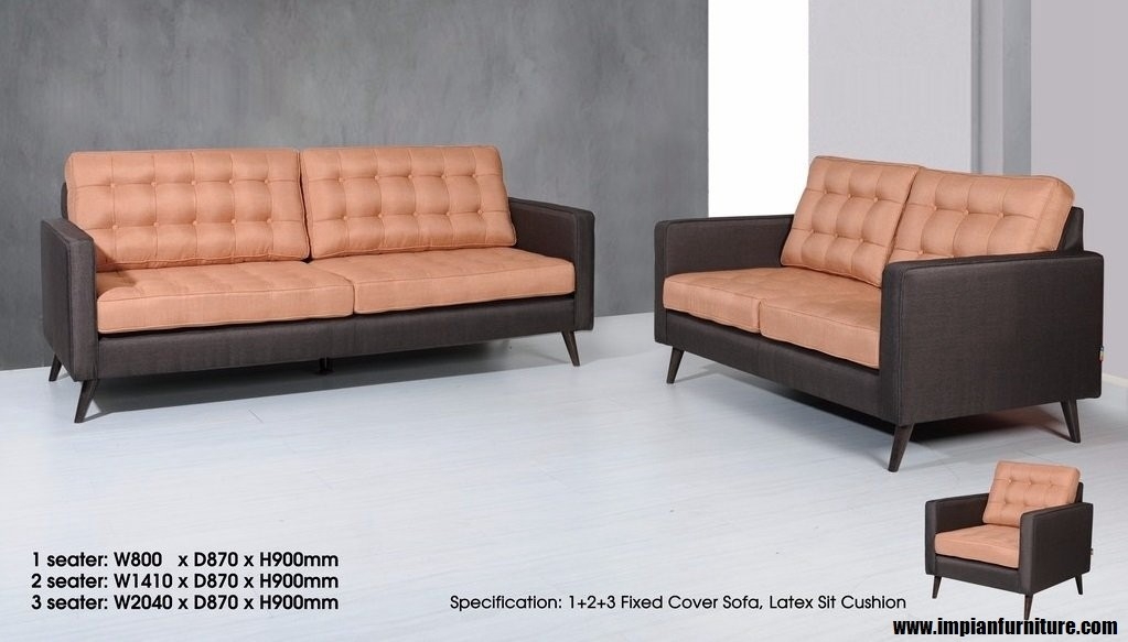 2 Tone Color Sofa Set    (1+2+3 Sofa) Retro Sofa Sofa Furniture Choose Sample / Pattern Chart
