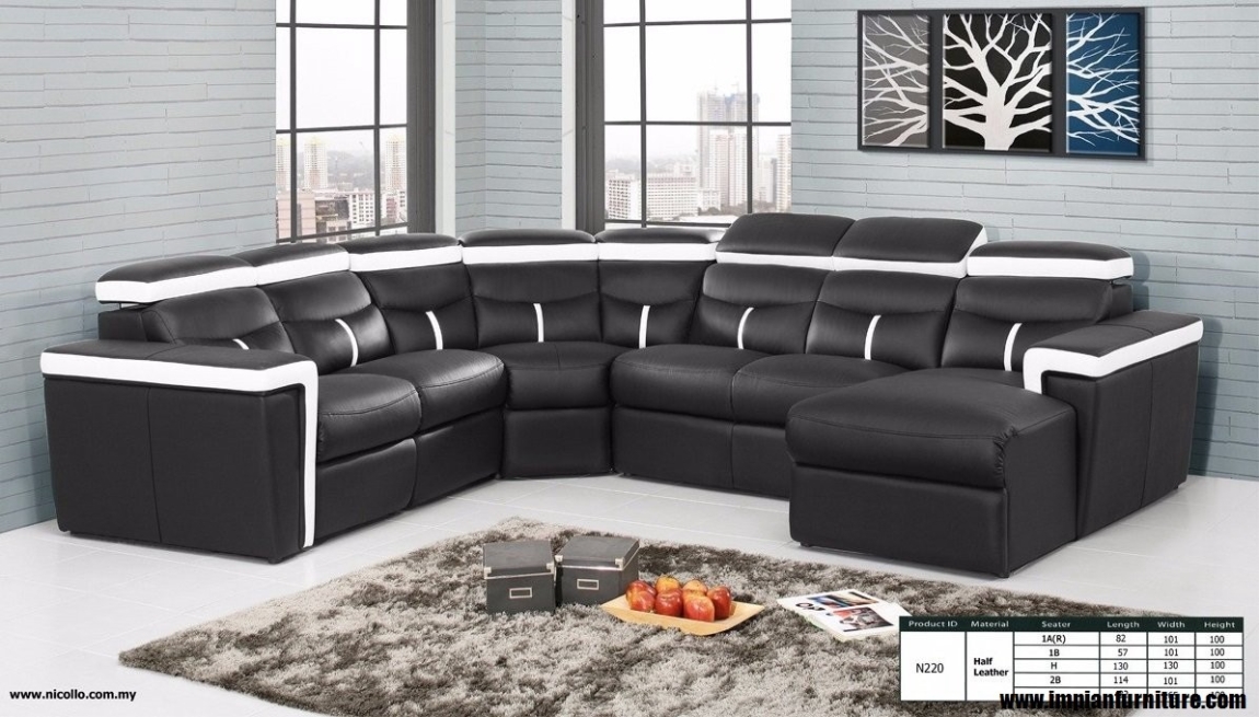N220 Leather Corner Sofa Sofa Furniture Choose Sample / Pattern Chart