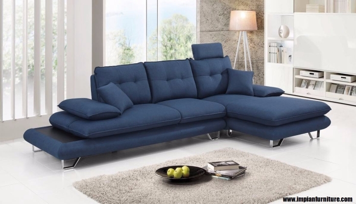 L Shape Sofa Dark Blue