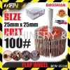 BOSSMAN BFW2560/ 2580/ 25100/ 25120 1/4" 25 x 25MM Mounted Aluminium Oxide Flap Wheel (60#~120#) Accessories Power Tool