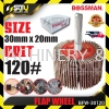 BOSSMAN BFW3060/ 3080/ 30100/ 30120/ 30240 1/4" 30 x 20MM Mounted Aluminium Oxide Flap Wheel (60#~240#) Accessories Power Tool
