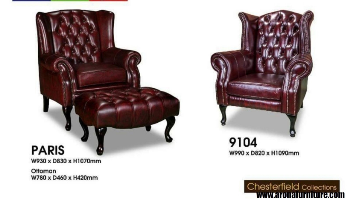 Paris 9104 Leather Chesterfield Sofa Chesterfield Style Furnitures Choose Sample / Pattern Chart