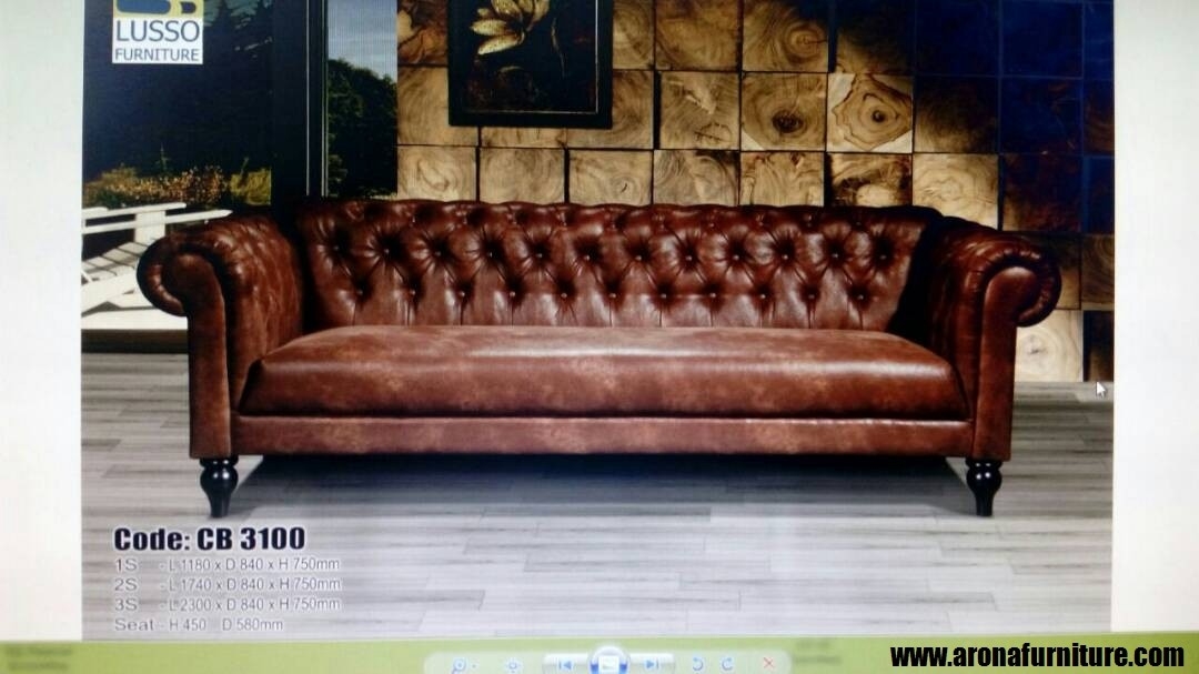 CB 3100 Leather Chesterfield Sofa Chesterfield Style Furnitures Choose Sample / Pattern Chart
