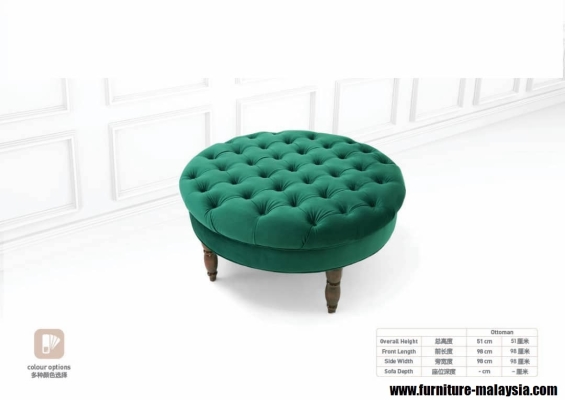 EM EST1732 Round Ottoman