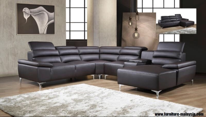 3200CR Bavencio H-Leather Corner Sofa Set