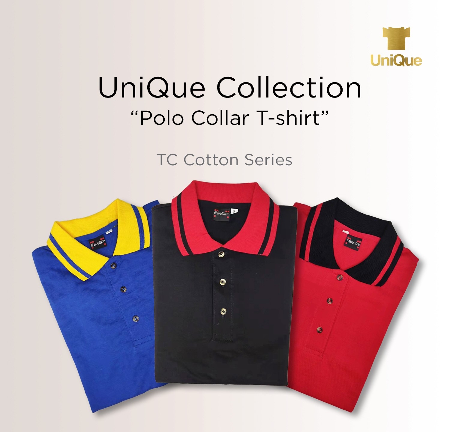 UniQue Polo Tshirt / Unisex Polo Tshirt / Tshirt collar / Baju Polo / Collar Tshirt