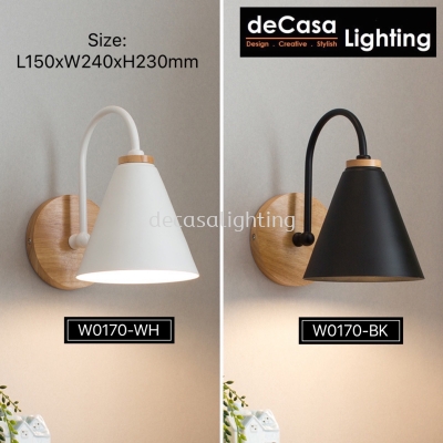 Wall Light C/W Wood Base (W0170)