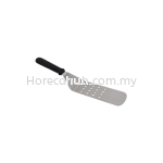 QWARE STAINLESS STEEL PERFORATED BURGER TURNER WITH BLACK HANDLE WTPF-10PH