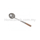 QWARE STAINLESS STEEL LADLE WITH WOODEN HANDLE QKL-2XL-SS 52CM