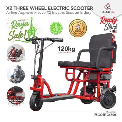 Fresco Three Wheel Scooter Electric Wheelchair X2